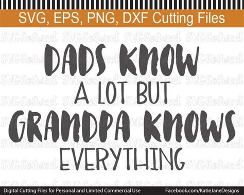 Grandpa Svg Grandpa Knows Everything Dads Know A Lot Dad Etsy