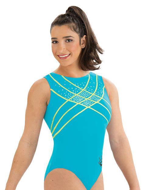 Aly Raisman Atlantis Wave Leotard From Gk Elite Leotards Gymnastics Leotards Pretty Leotards