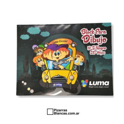 Block Dibujo Luma Negro N Hojas Librer A Pb Pizarras Blancas En