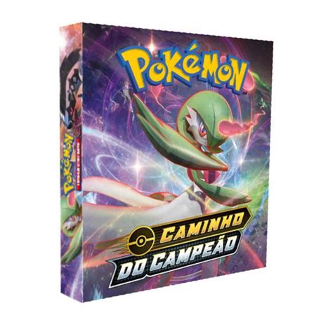 Álbum Pasta Fichário Pokemon Caminho do Campeão Capa Dura Pokémon