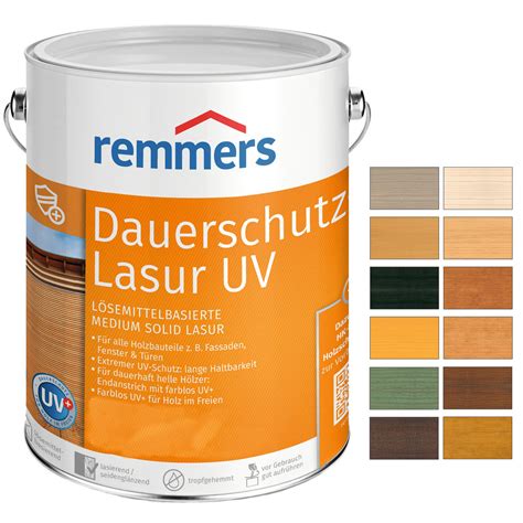 2 5 L Remmers Dauerschutz Lasur UV Eiche Rustikal Profi Holzlasur