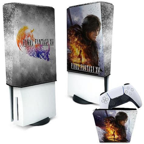 Kit Capa Ps E Case Controle Final Fantasy Xvi Pop Arte Skins