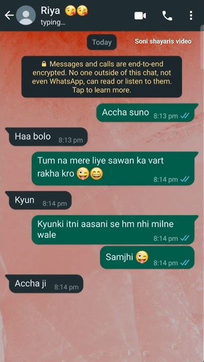 Whatsapp Romantic Chats With Girlfriend 😜 True Love Status Romantic