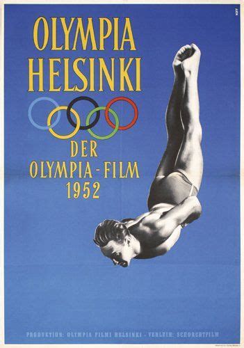 Helsinki 1952 Summer Olympic Games Travel Posters Olympic Games