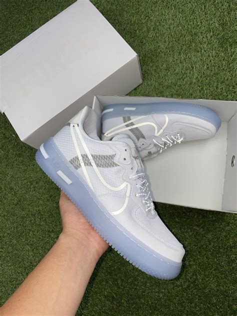 Nike Air Force 1 React White Light Bone Rocket Sneakers Store