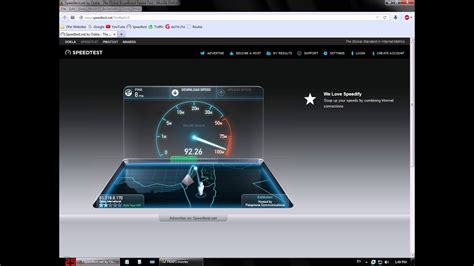 100/100 Mbps Fiber Optics Speed Test - YouTube