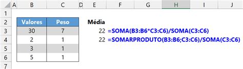 Como Calcular Média Aritmética Ponderada no Excel Guia do Excel