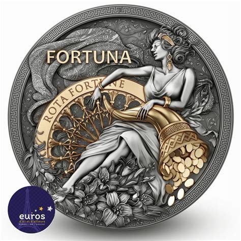 Niue 2023 - 5 $ NZD - Fortuna - 2 oz argent 999,99‰ - Antique Finish ...