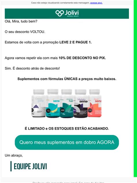 Jolivi Natural Health Seu Descont O Voltou Mira Milled