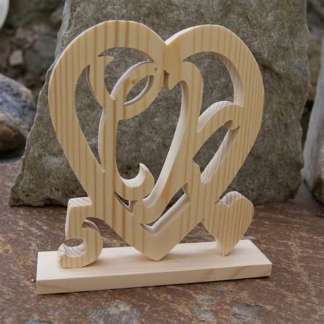 Cadeaux Coeur Noce De Bois Ans De Mariage Initiales Personnalis Es