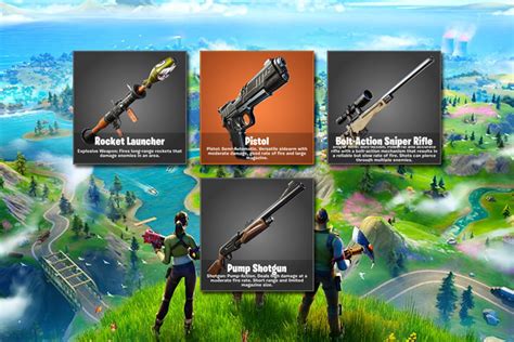 Fortnite Chapitre 2 Nouvelles Armes Sniper Fusil à Pompe Pistolet Et Lance Roquettess