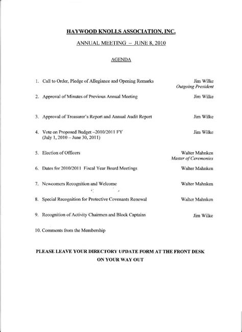 Church Business Meeting Agenda Template Monzaberglaufverband In Meeting