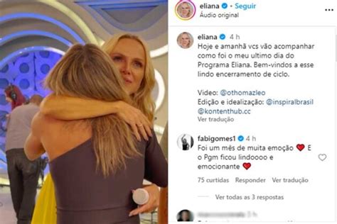 Eliana Faz Relato Emocionante Em Despedida De Programa No SBT