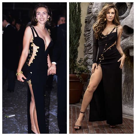 Elizabeth Hurley Re Creates Iconic Versace Safety Pin Dress