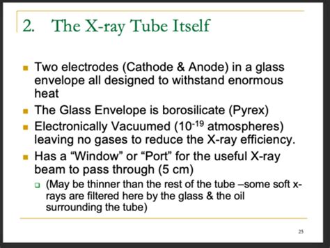 Q7 Radiology Physics Lecture 6 The X Ray Tube Flashcards Quizlet