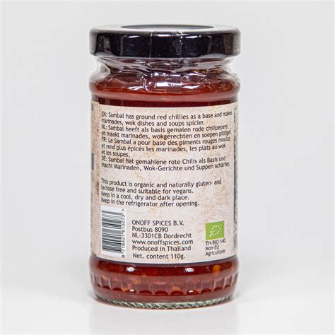 Sambal Oelek BIO 110g Onoff spices online kopen bij Pimentón