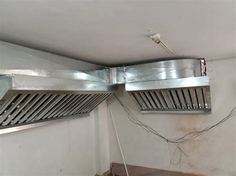 Rectangular Stainless Steel Commercial Kitchen Chimney For Restaurant