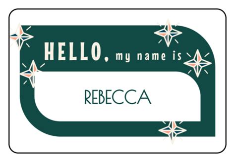 Hello My Name Is Sparkle Name Tag Label Onlinelabels