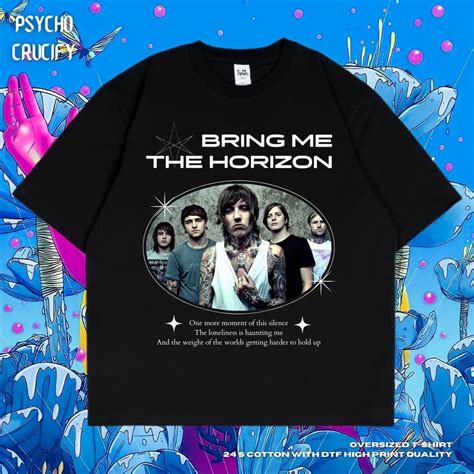 Jual Psycho Crucify Bring Me The Horizon Oversized T Shirt Black