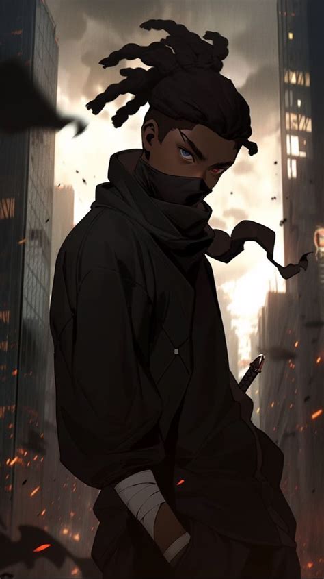 [afro Anime Art] Redemption Arc🔙🔛🔝 Black Anime Guy Black Cartoon