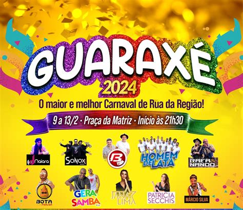 Guarax Revela Programa O Cinco Noites De Carnaval Di Rio