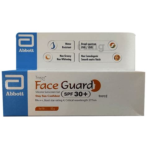 Tvaksh Face Guard Silicone Sunscreen Gel Spf Pa Broad Spectrum