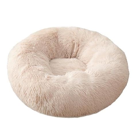 Lit De Luxe Rond Et Long En Peluche Pour Chiens Pour Petits Moyens Et