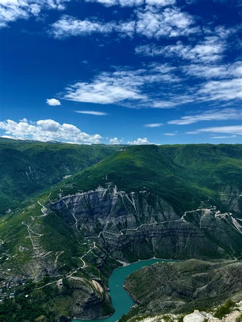 Barren Mountain Landscape With A River · Free Stock Photo