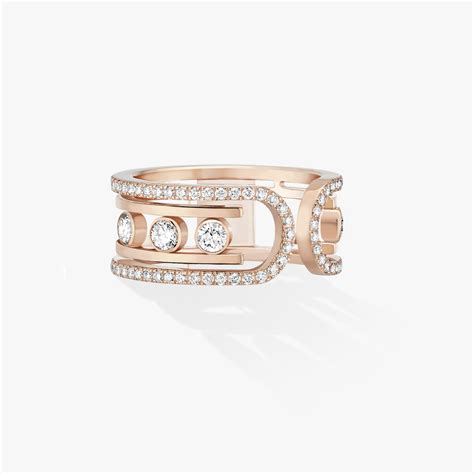 Move Th Diamond Ring In Pink Gold Messika Pg