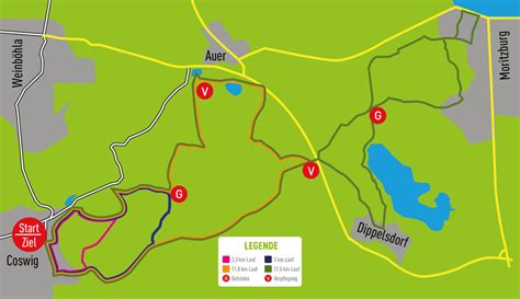 Strecken Lauf Nordic Walking Sachsenlauf Coswig