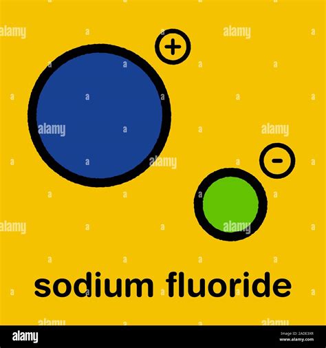 Sodium Fluoride Chemical Structure Stylized Skeletal Formula Chemical Structure Atoms Are