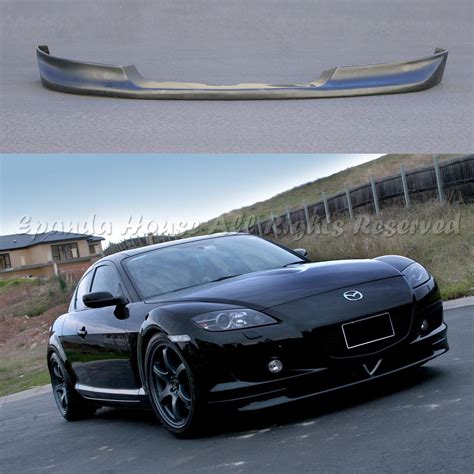 FOR 04 08 MAZDA RX 8 UNPAINTED JDM T R STYLE PU FRONT BUMPER LIP