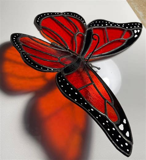 Stained Glass Monarch Butterfly Etsy