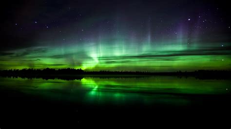 Aurorae Water Stars Night Norway Green Snow Stones Sky