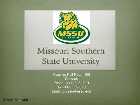 Ppt Missouri Southern State University Powerpoint Presentation Free