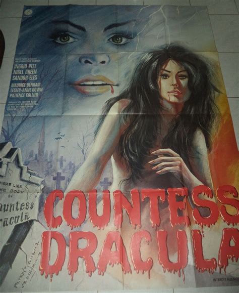 Countess Dracula 1971 Hammer French Large Film Poster Ingrid Pitt Loris