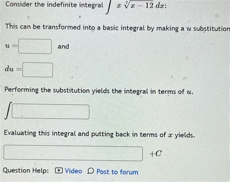 Solved Consider The Indefinite Integral ∫﻿﻿xx 127dx ﻿this