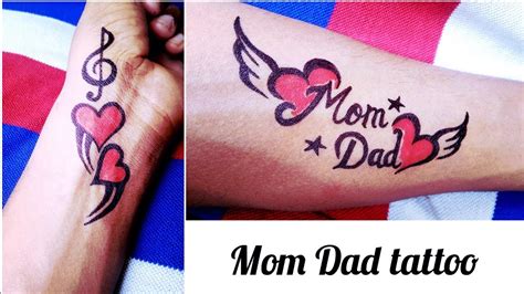 Update Simple Mom Dad Tattoo Designs In Cdgdbentre