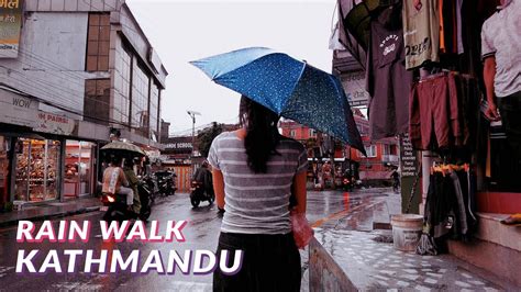 Monsoon Begins In Nepal Walking In Heavy Rain Rain Sounds Umbrella