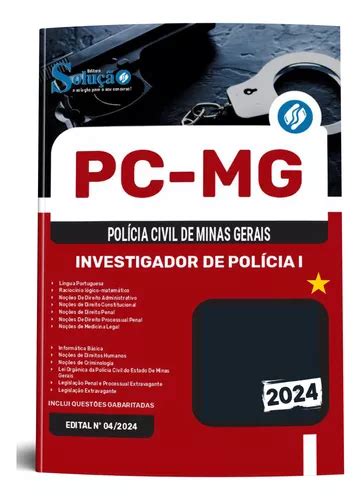 Apostila Completa Investigador De Polícia Civil De Minas Gerais Pc Mg