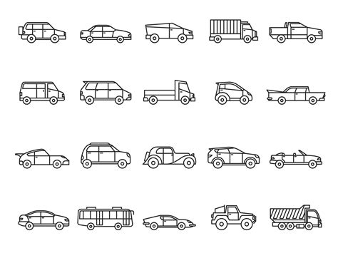 20 Free Vehicles Vector Icons Ai