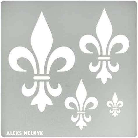 Aleks Melnyk No Metal Stencil Fleurs De Lys Symbole French Fleur