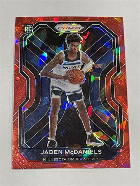 2020 21 Prizm Basketball Red Ice Prizm Jaden McDaniels RC