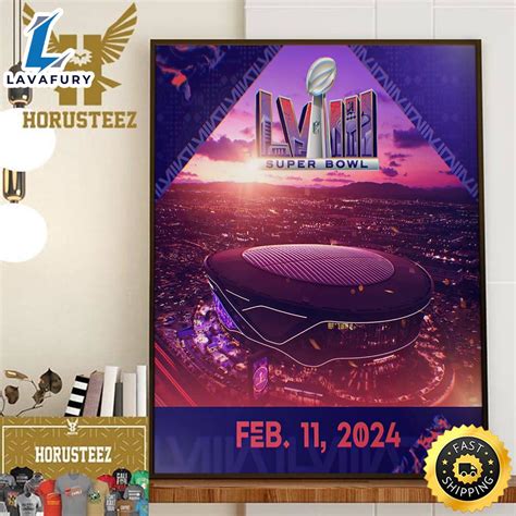 Super Bowl Flyer 2024 Free Poster Canvas - Lavafury