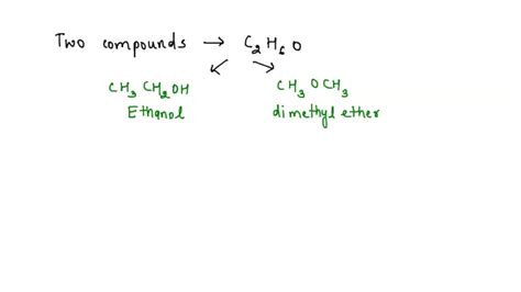 SOLVED: There are two different compounds with the molecular formula ...