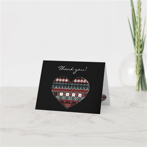 Ukrainian Heart Art Thank You Card | Zazzle