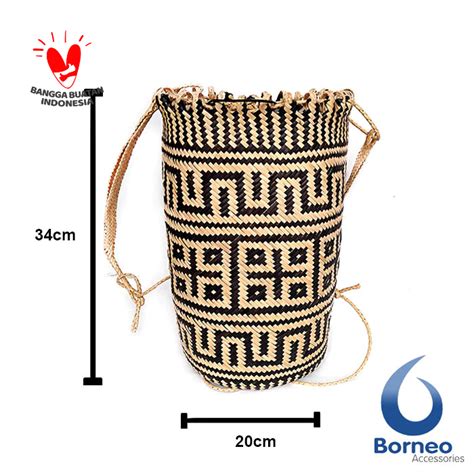 Jual Tas Ransel Anjat Rotan Etnik Motif Dayak Rambat Kiya Kalimantan