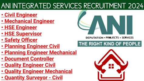 Ani Integrated Service Ltd Recruitment Job Opening For Civil