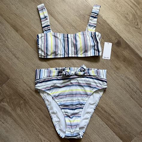 Colorful Striped Bikini Set From Splendid Pullover Depop