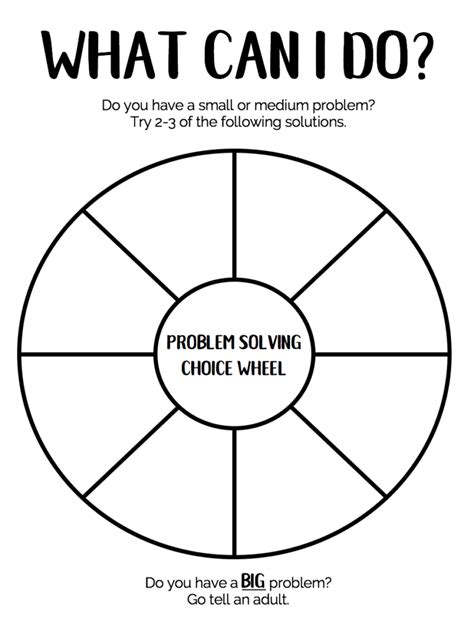 Problem Solving Wheel Help Kids Solve Their Own Problems Speech